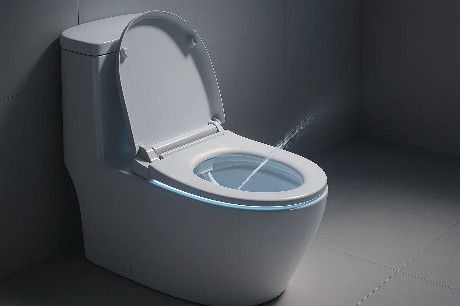 Smart toilet water saving features